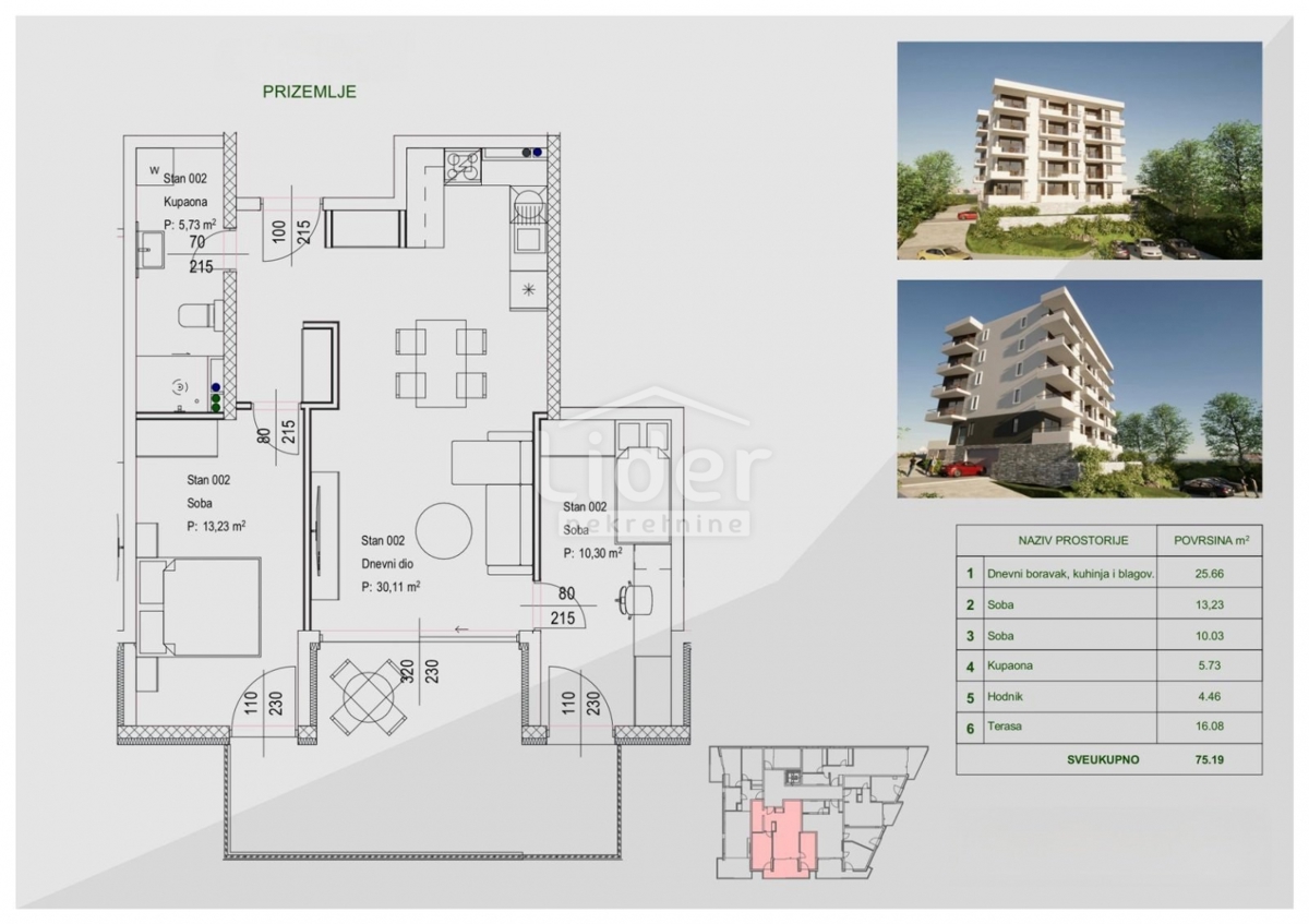 Stanovanje Zamet, Rijeka, 64,11m2