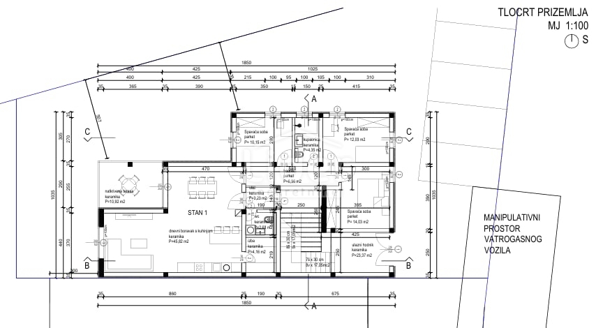 Apartma Kanfanar, 84m2