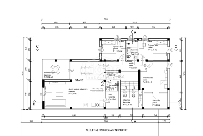 Apartma Kanfanar, 84m2