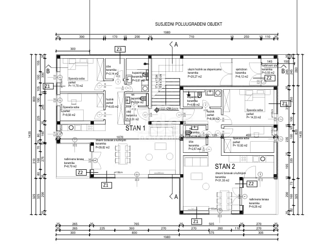 Apartma Kanfanar, 84m2
