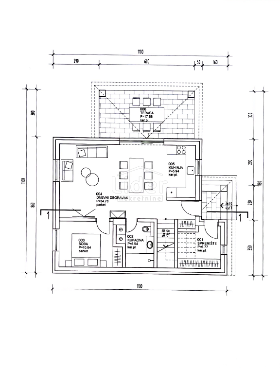 Hiša Lakmartin, 145m2