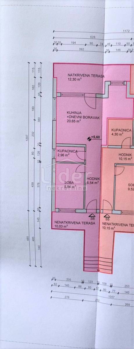 Apartma Jadranovo, 39m2