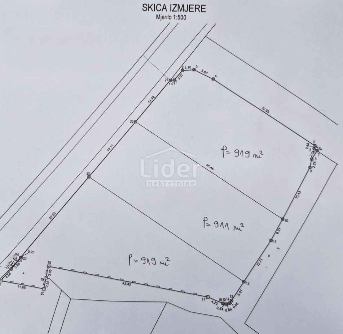 Zemljišče Poljica Brig, 919m2