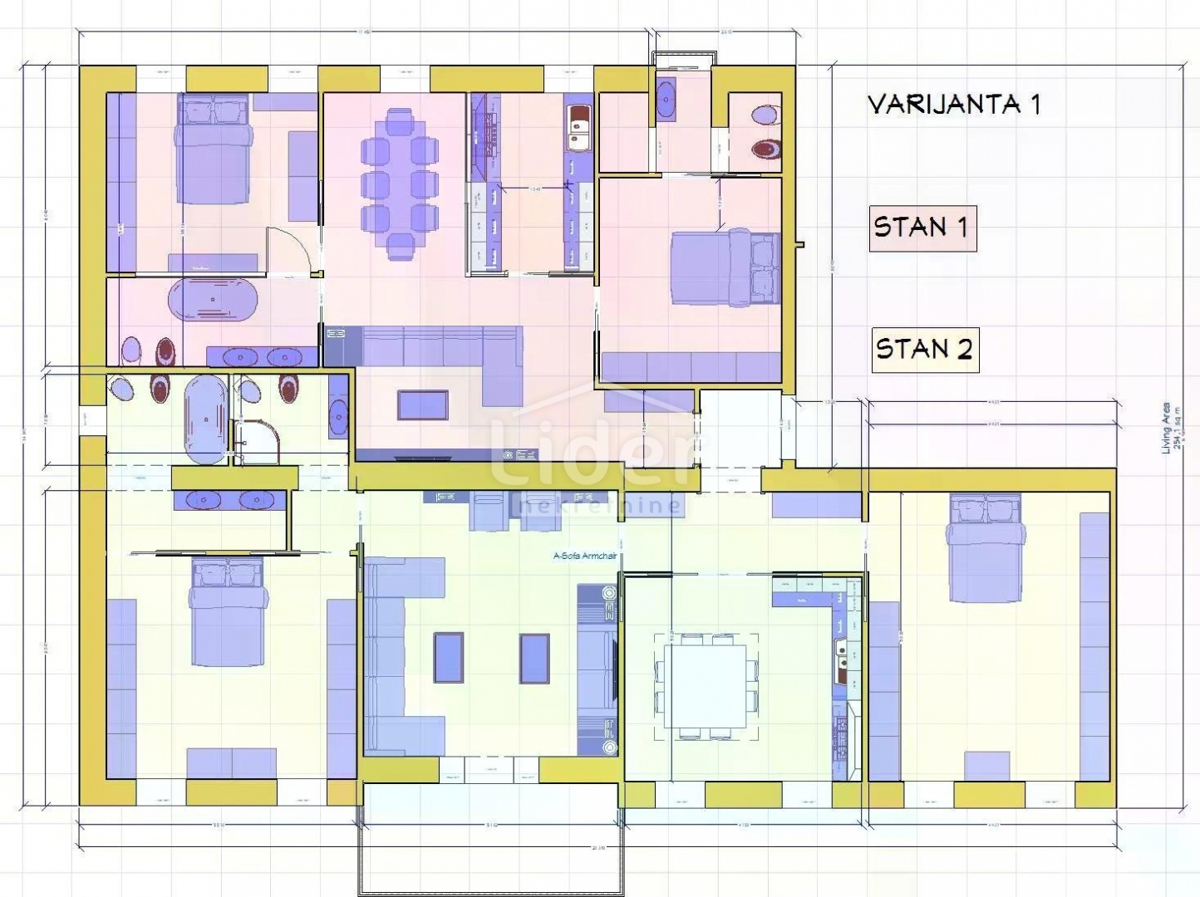 Stanovanje Belveder, 205m2