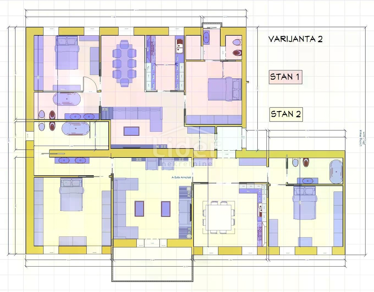 Stanovanje Belveder, 205m2