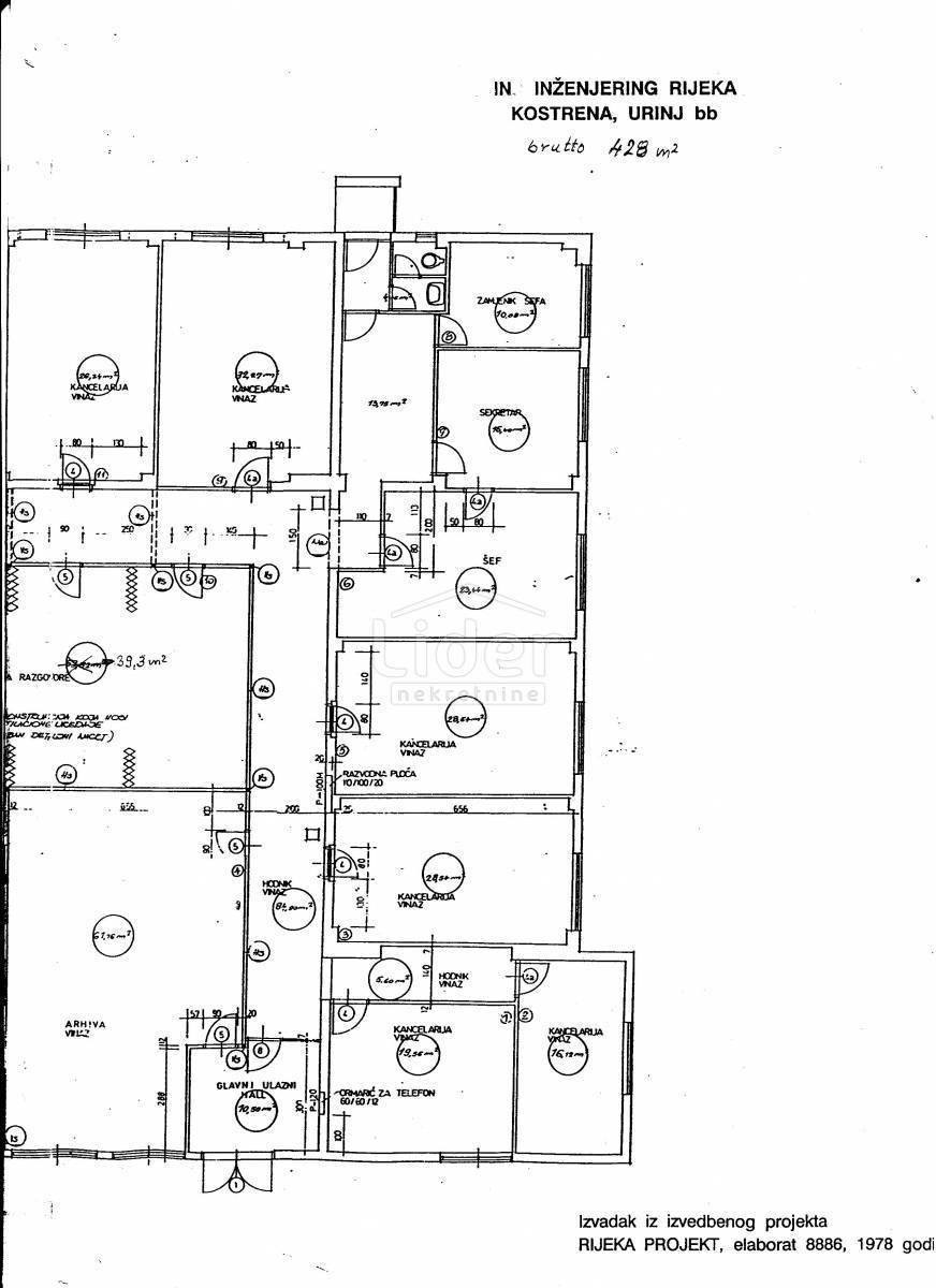 Poslovni prostor Urinj, 428m2