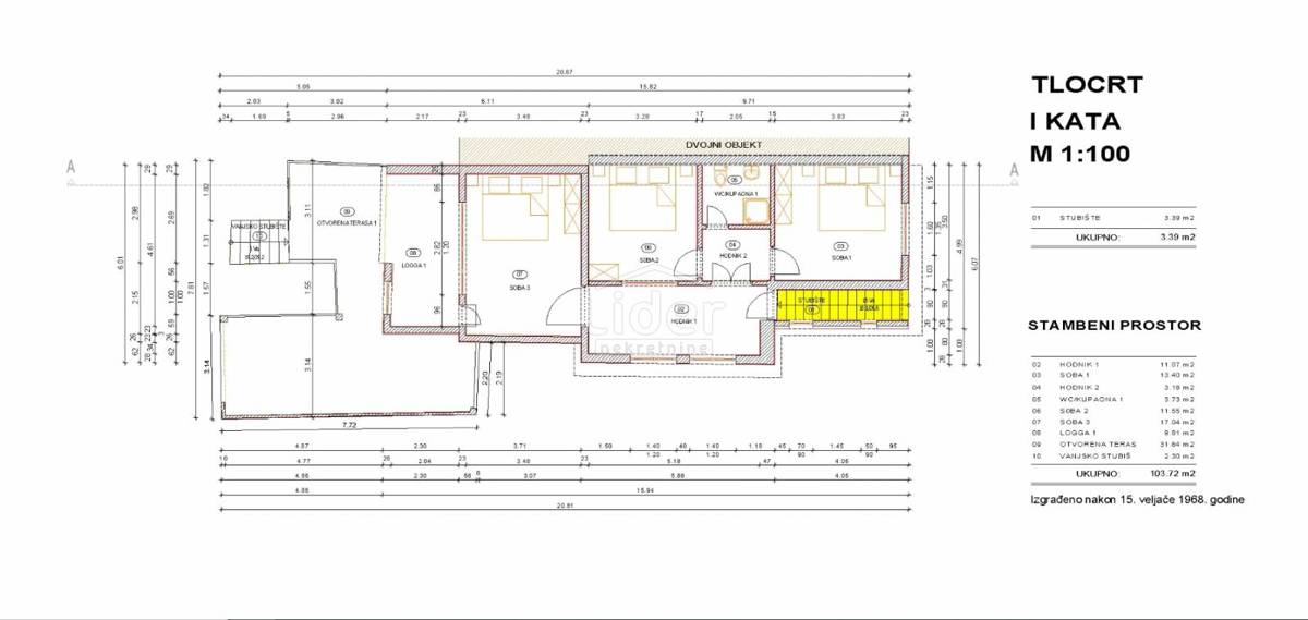 Hiša Karlobag, 153m2