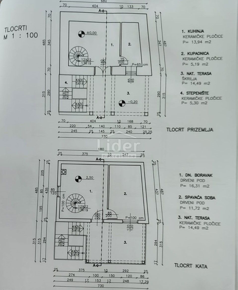 Hiša Oprtalj, 1300m2