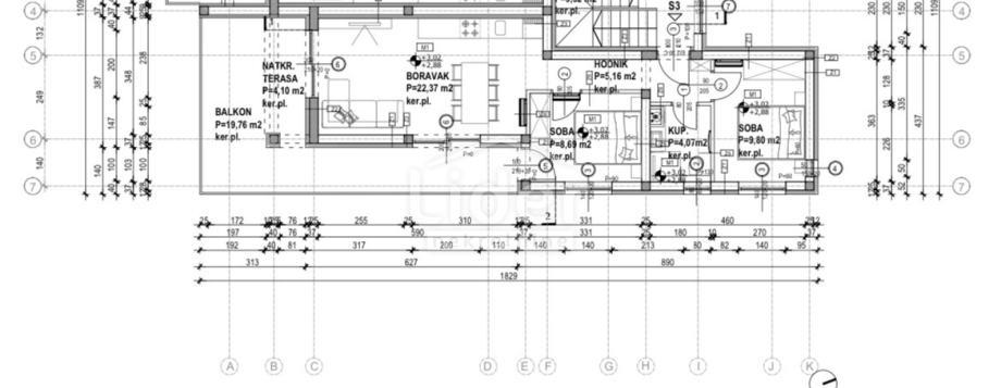 Apartma Povljana, 61m2