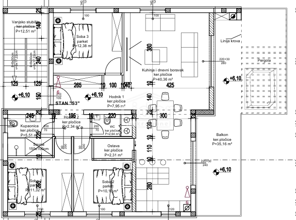 Stanovanje Oprić, 176m2