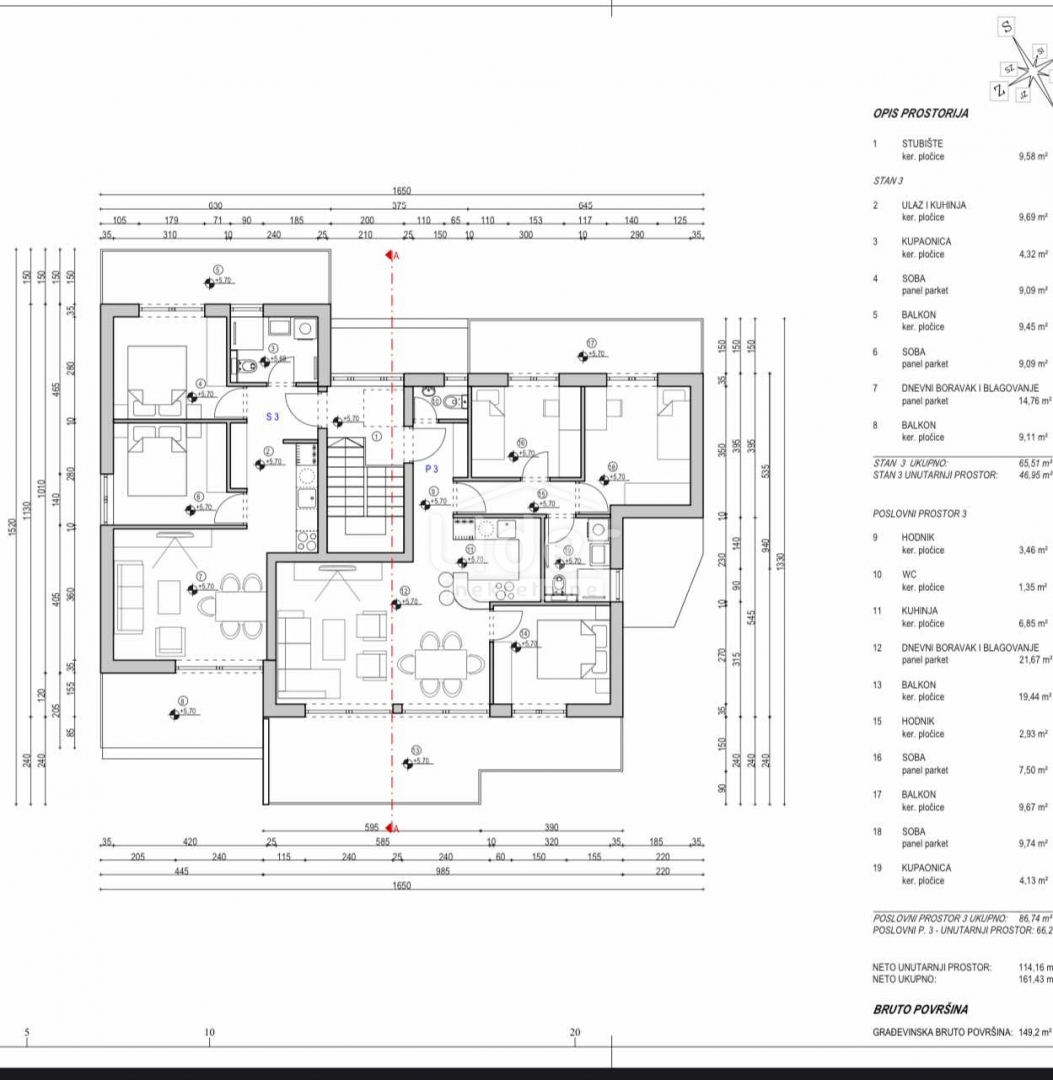 Stanovanje Novalja, 57m2