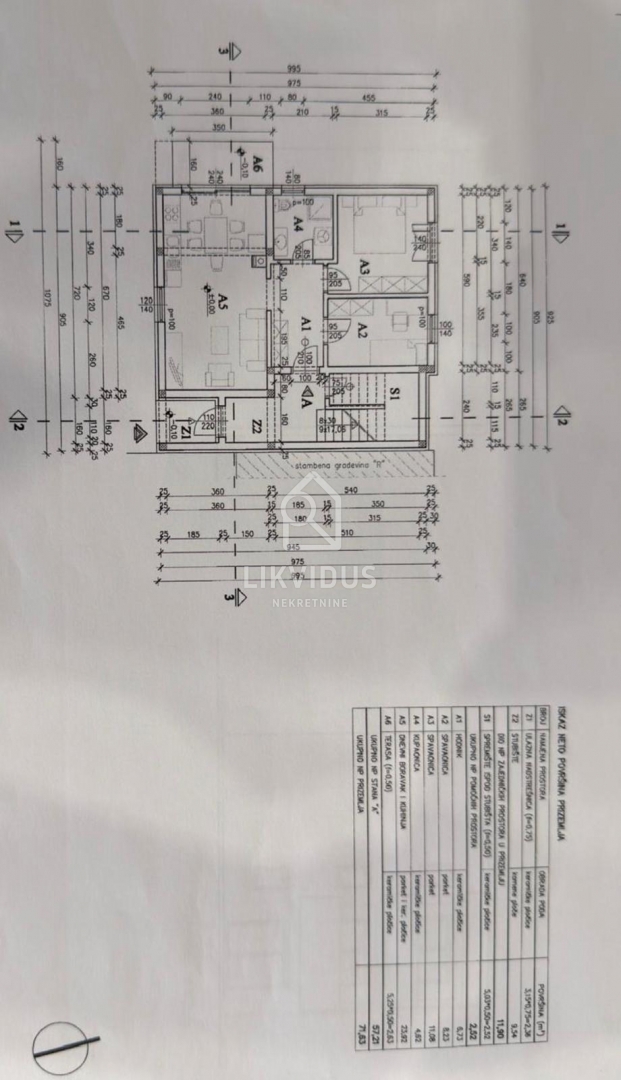 Stanovanje Medulin, 72,93m2