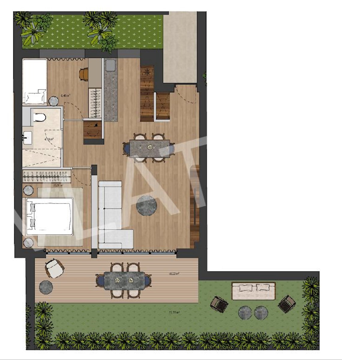 NOVOGRADNJA: 3-SOBNO STANOVANJE Z VRTOM IN TERASO OB PARKU MAKSIMIR