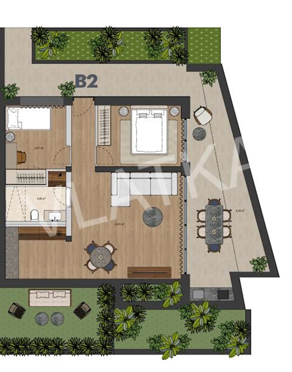 NOVOGRADNJA: LUKSUZNO 3-SOBNO STANOVANJE Z 2 VELIKIMA TERASAMA OB PARKU MAKSIMIR