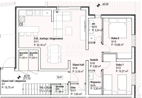 HRELJIN - dvosobno luksuzno stanovanje s teraso v novogradnji