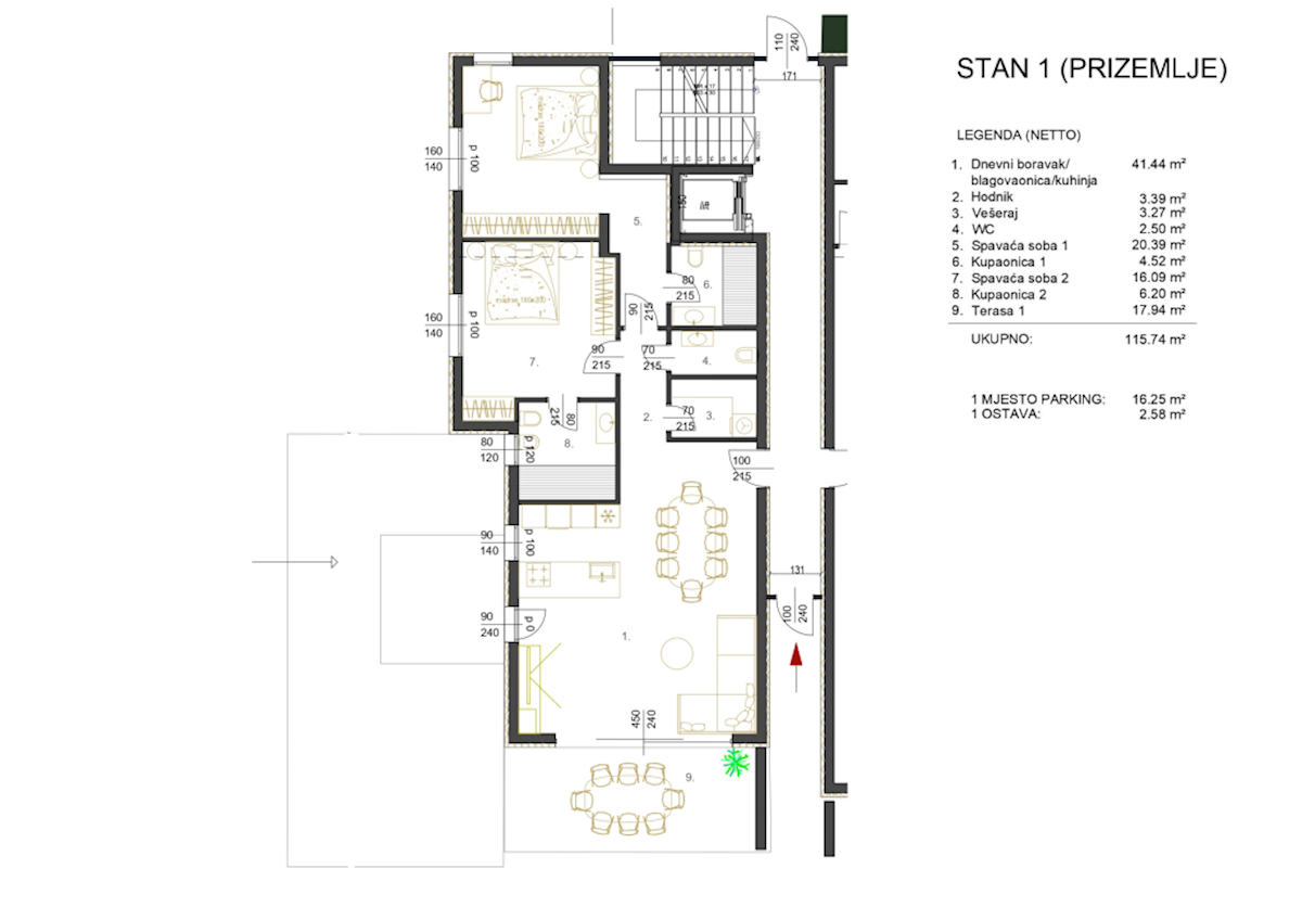 Rovinj - pritlični apartma z vrtom