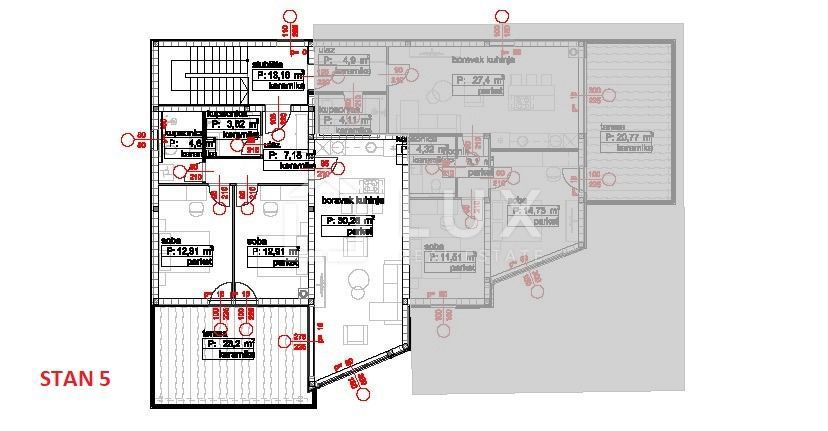 POVILE - pritlično stanovanje 76,79m2