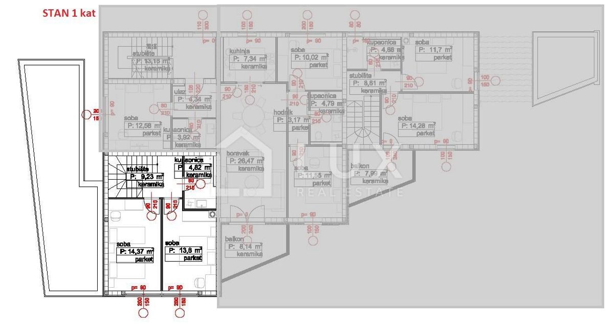 POVILE - pritlično stanovanje 76,79m2
