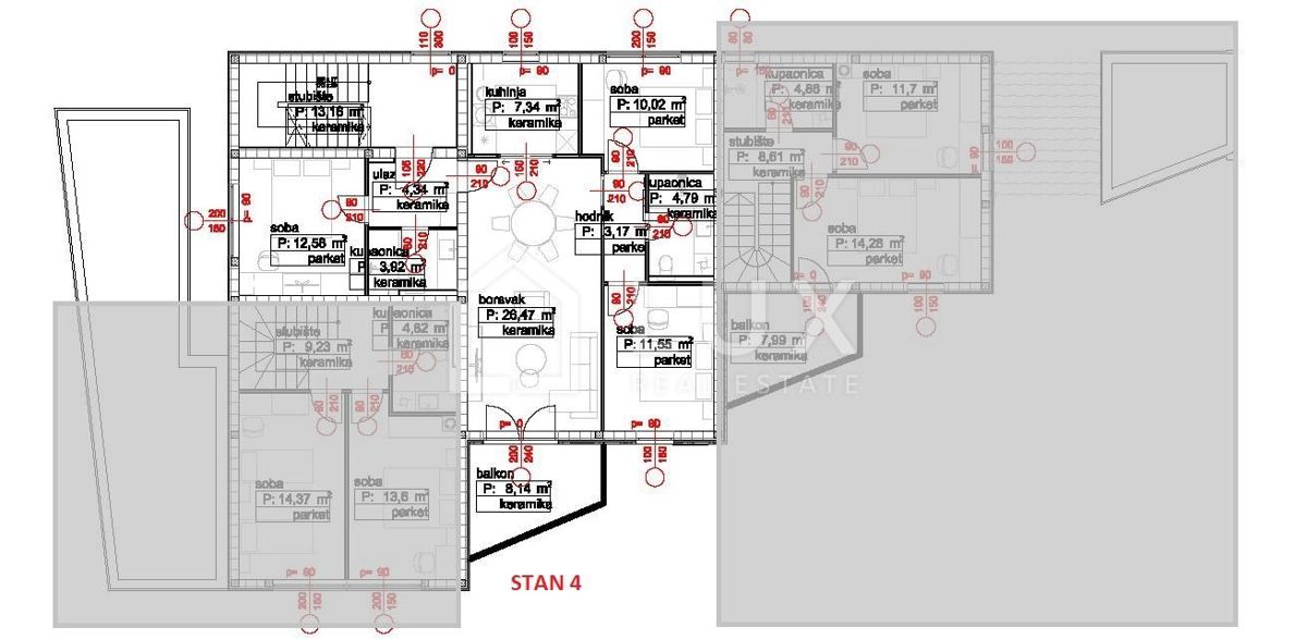 POVILE - pritlično stanovanje 76,79m2