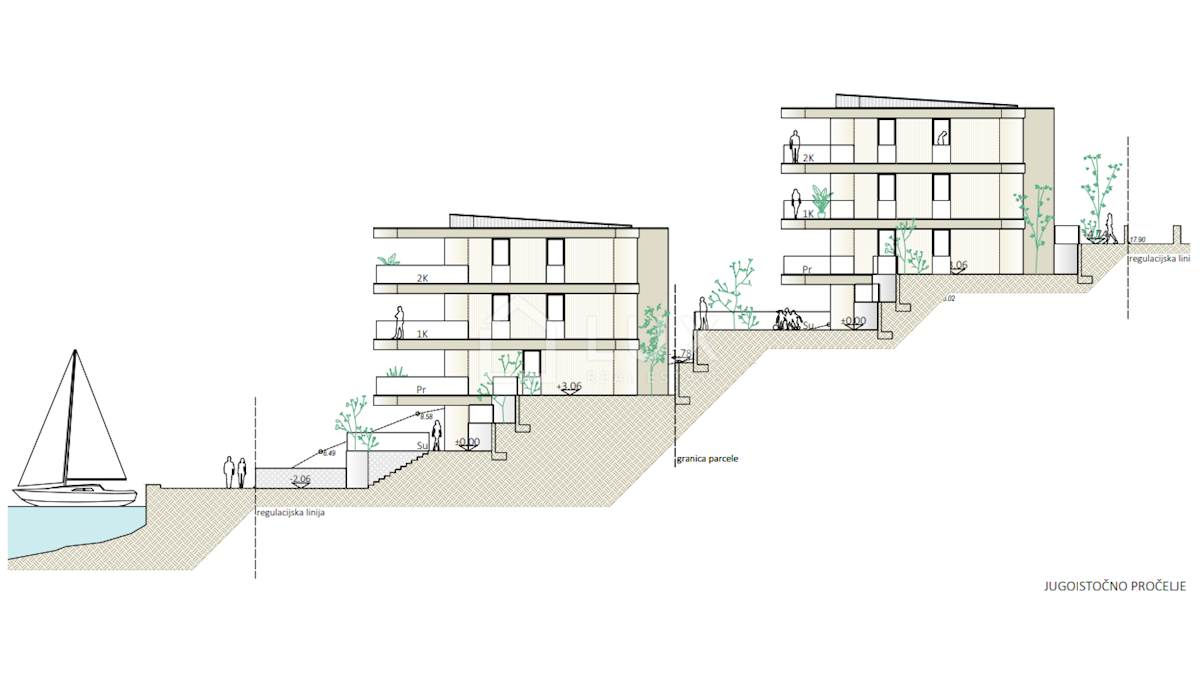 CRIKVENICA - apartma 1s + kopalnica, 1. vrsta do morja