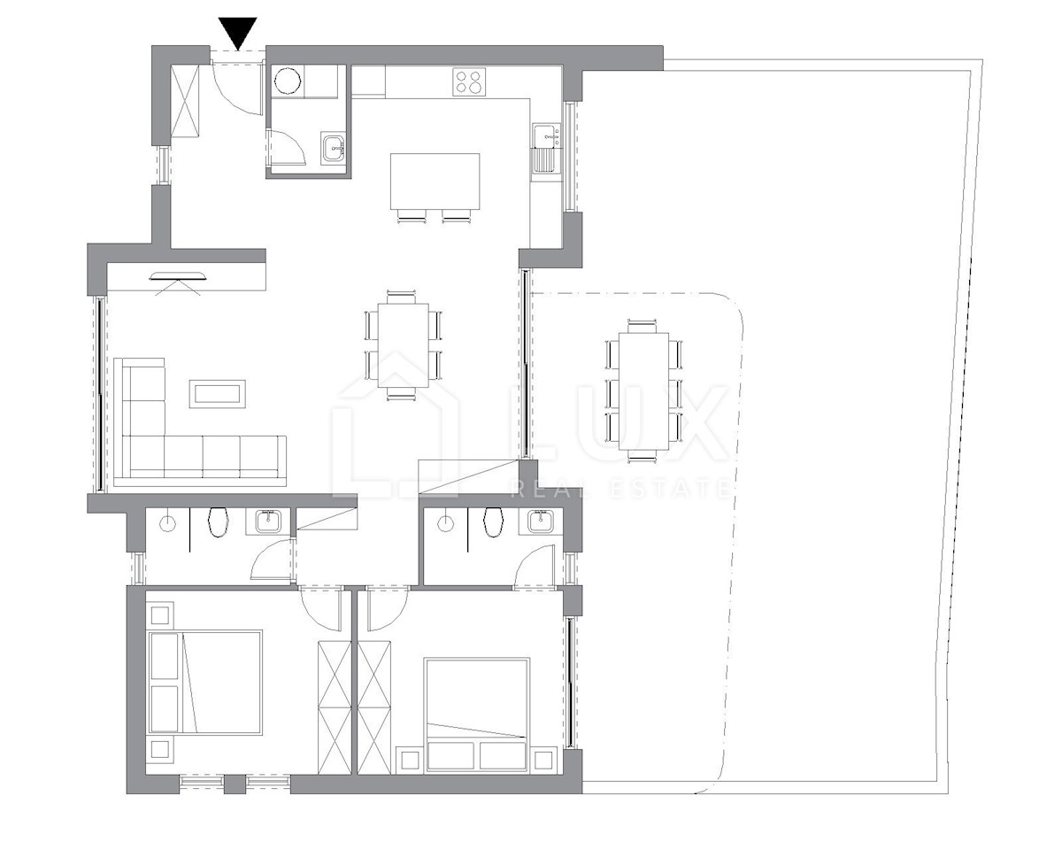 ROVINJ - penthouse 150m2, novogradnja