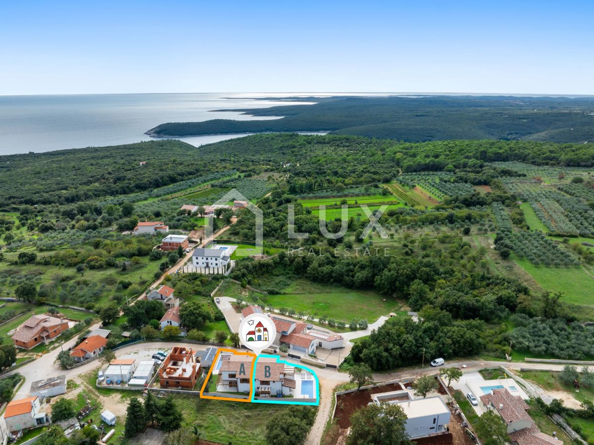 MARČANA - hiša z bazenom, novogradnja