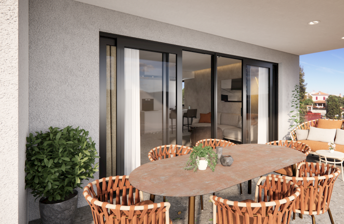 ROVINJ - penthouse v moderni novogradnji s strešno teraso