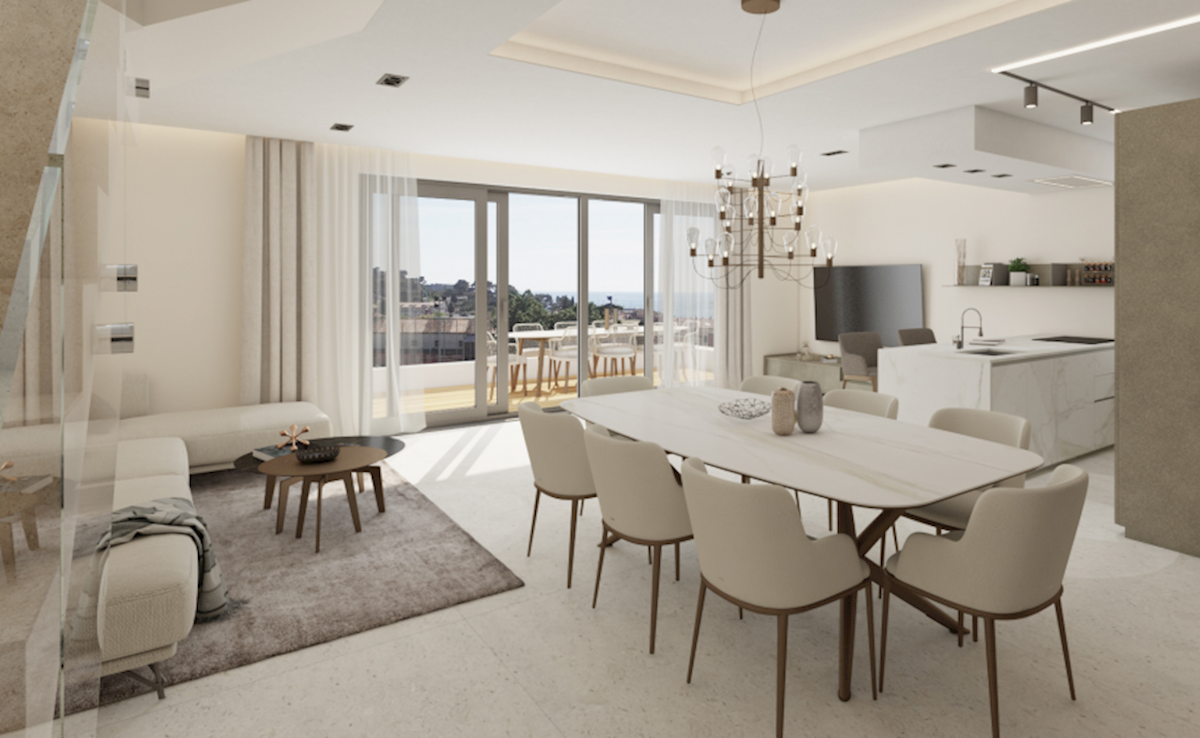 ROVINJ - penthouse v moderni novogradnji z dvigalom in odprtim pogledom na mesto