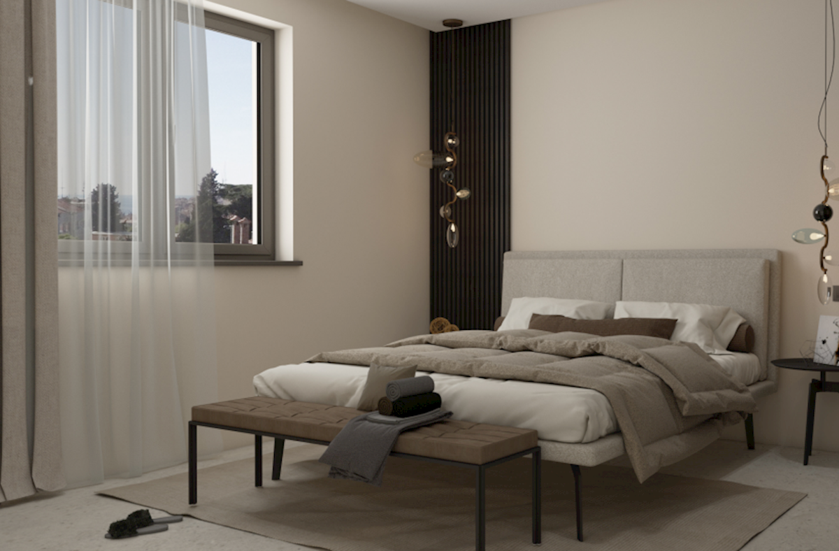ROVINJ - penthouse v moderni novogradnji z dvigalom in odprtim pogledom na mesto