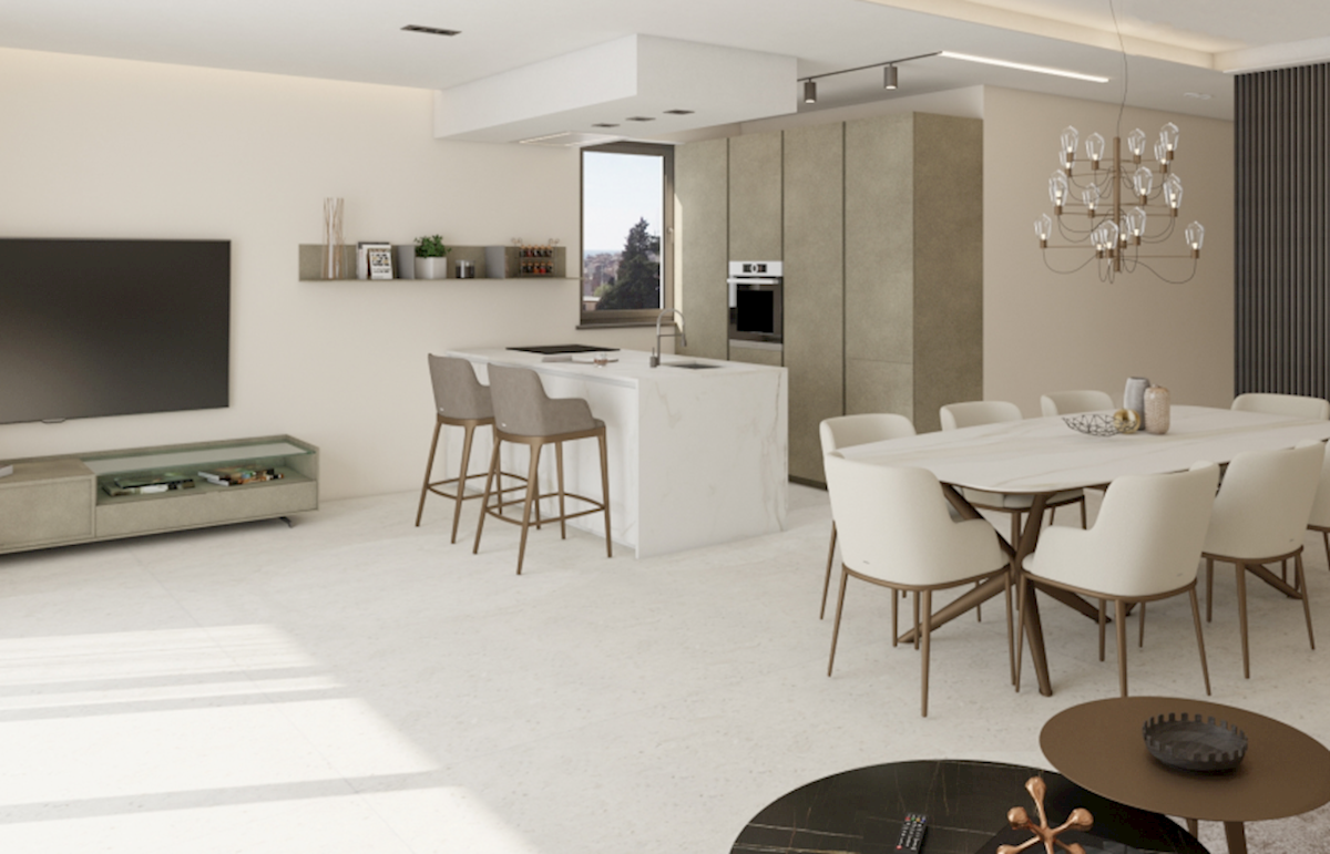 ROVINJ - penthouse v moderni novogradnji z dvigalom in odprtim pogledom na mesto