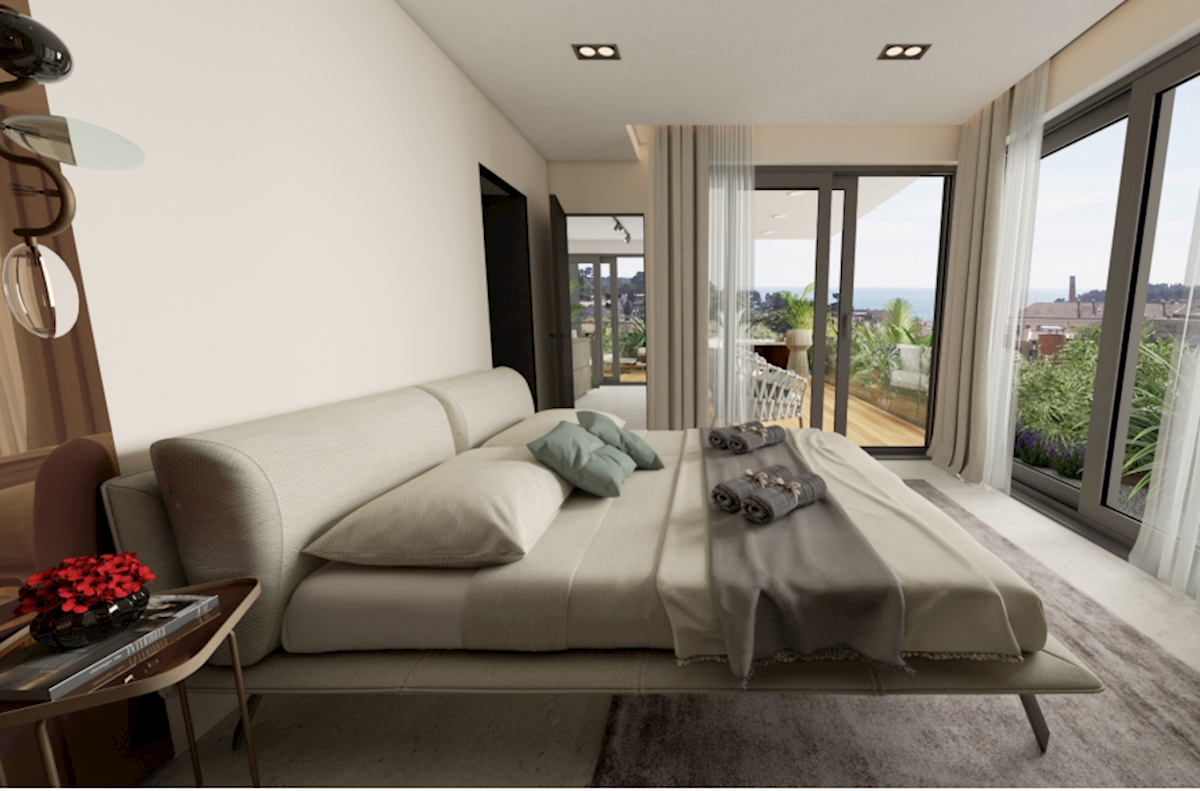 ROVINJ - penthouse v moderni novogradnji z dvigalom in odprtim pogledom na mesto