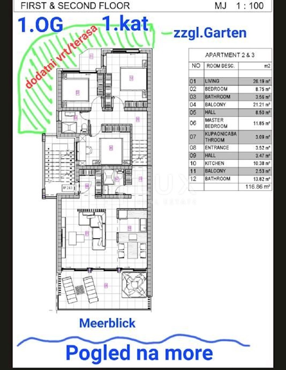 DRAMALJ - penthouse 115m2, novogradnja