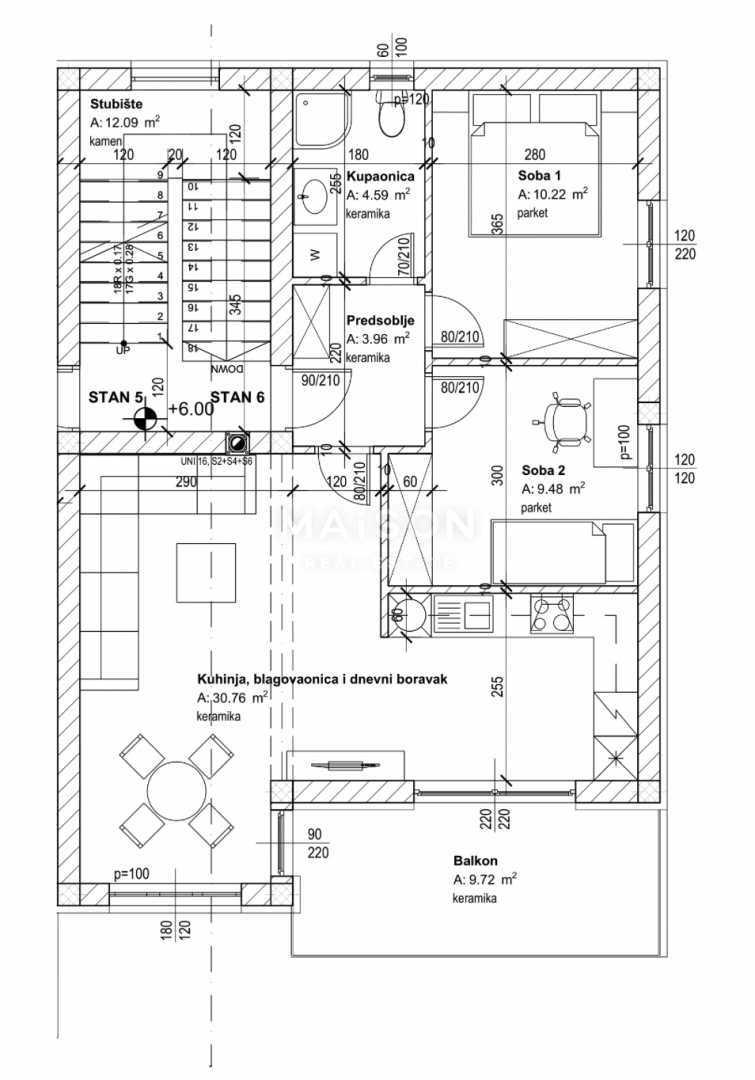 Stanovanje Marčelji, Viškovo, 68,73m2