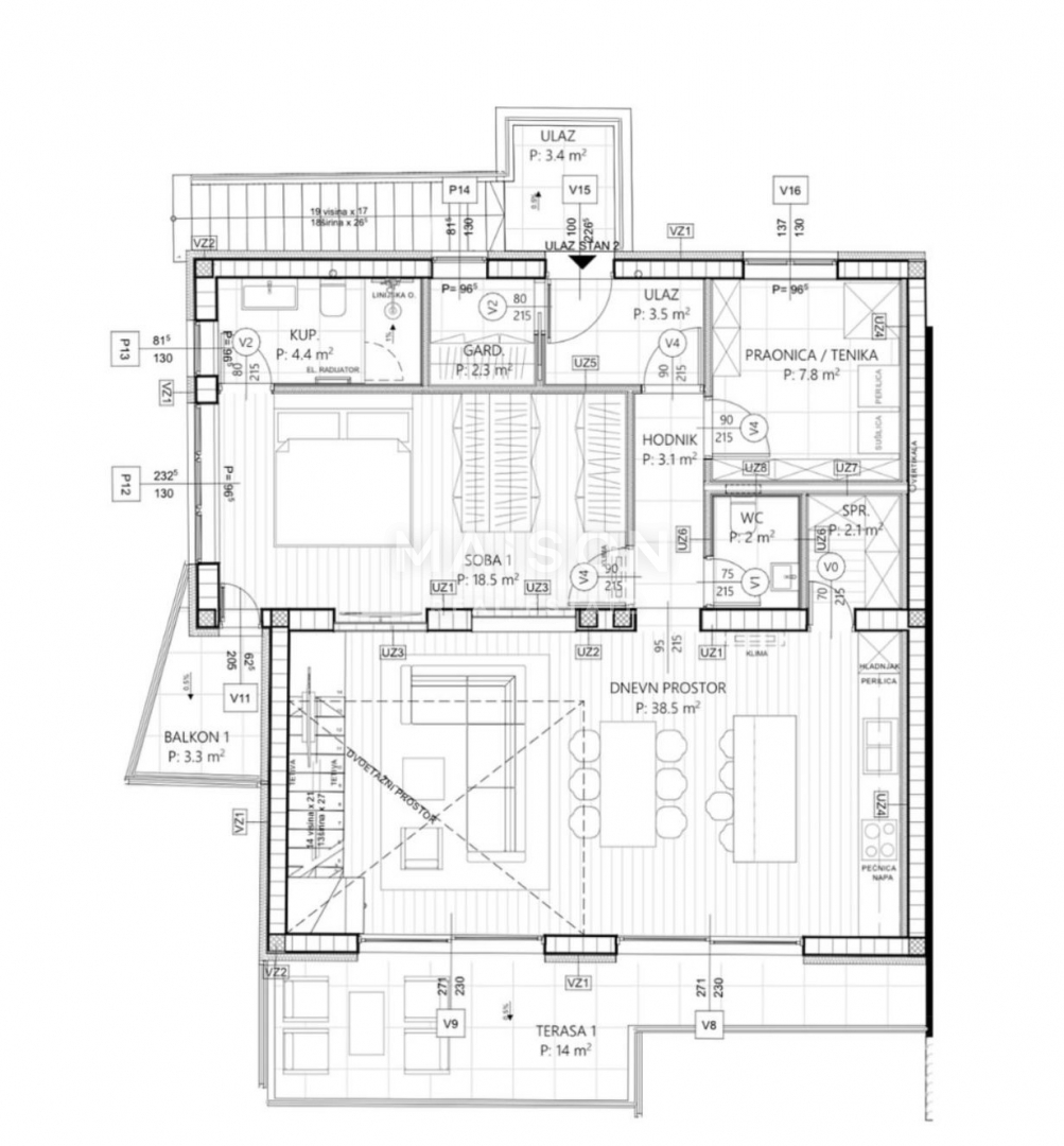 Stanovanje Trsat, Rijeka, 134,10m2