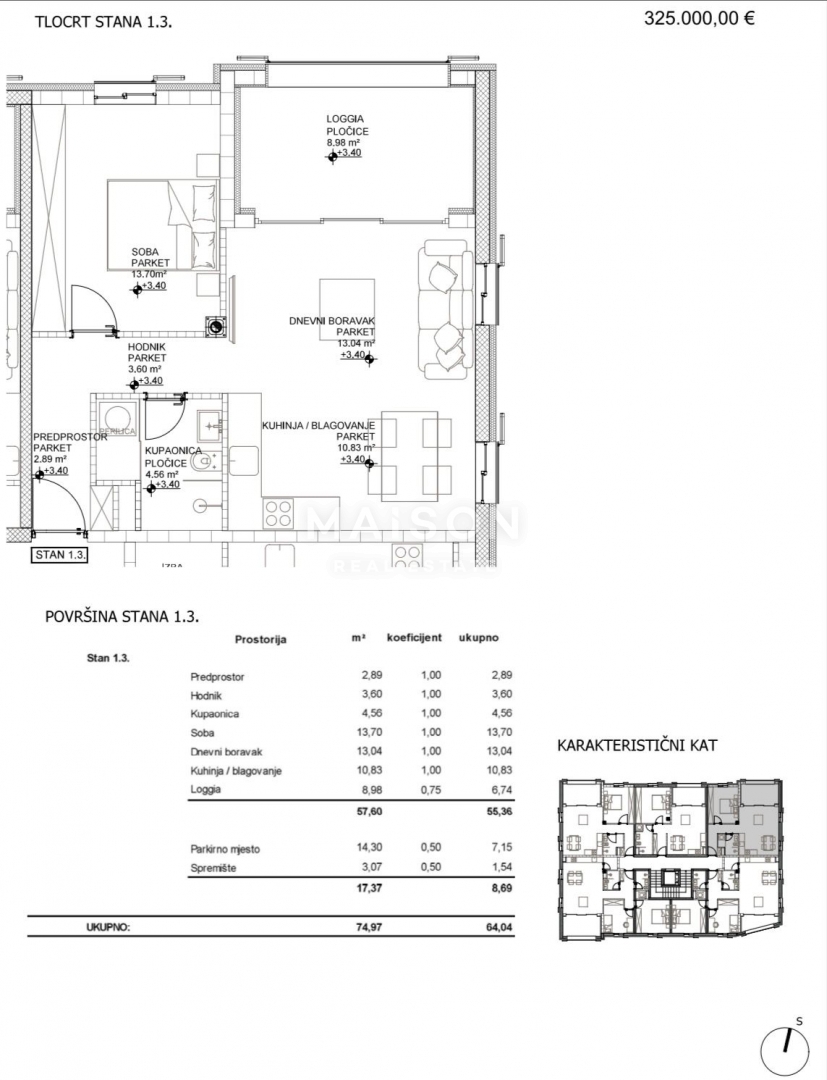Stanovanje Cres, 74,97m2