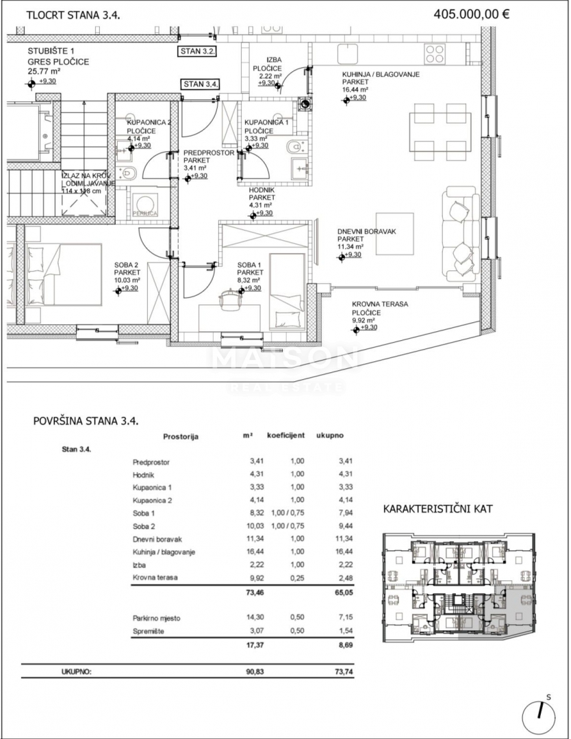 Stanovanje Cres, 90,63m2