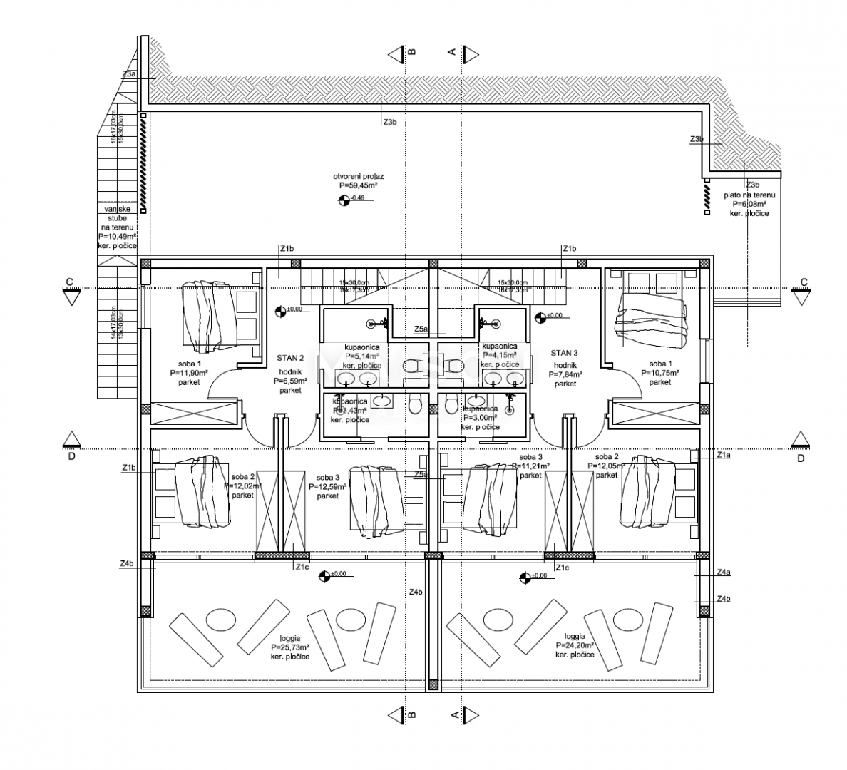 Apartma Drage, Pakoštane, 102m2