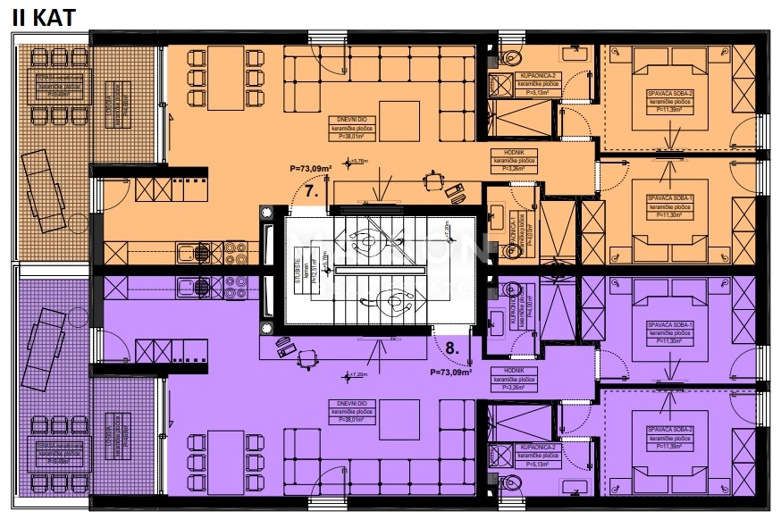 Stanovanje Mandre, Kolan, 85,43m2