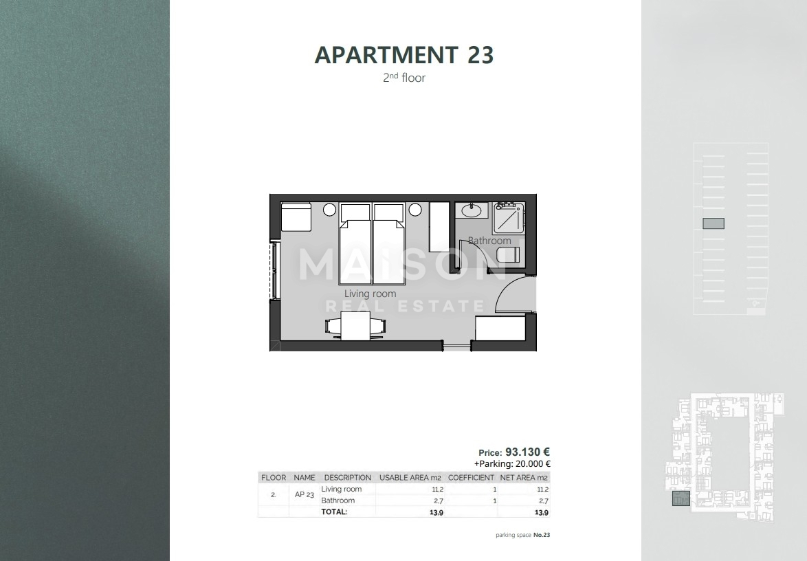 Stanovanje Crikvenica, 13,90m2