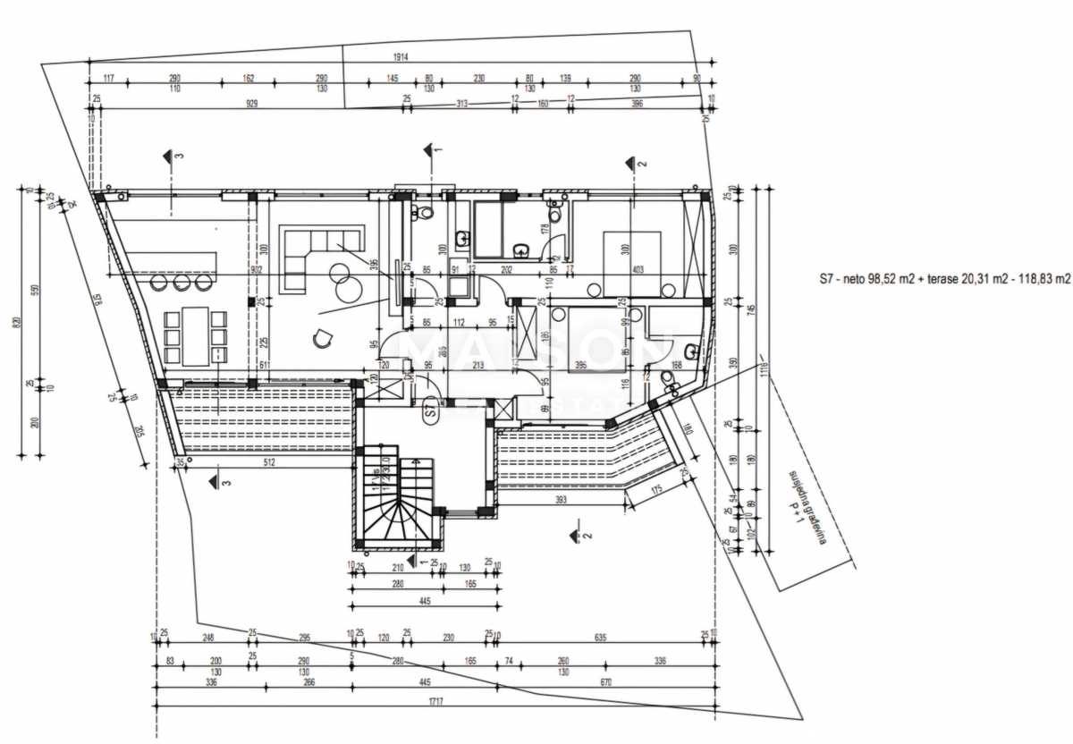 Stanovanje Ližnjan, 119m2