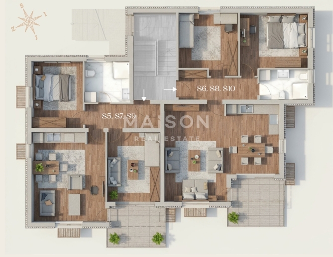 Stanovanje Saršoni, Viškovo, 65,63m2