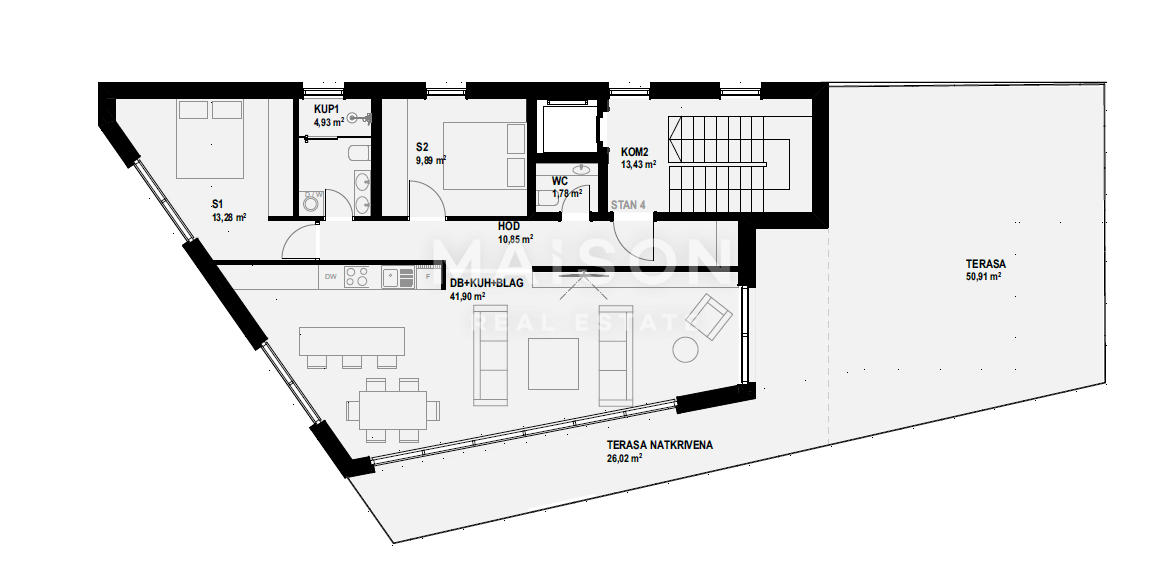 Zemljišče Vrbnik, 965m2
