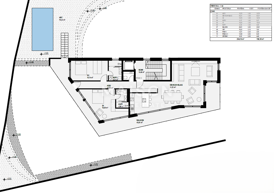 Zemljišče Vrbnik, 965m2