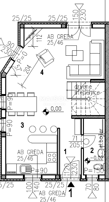 Hiša Malinska, Malinska-Dubašnica, 120m2