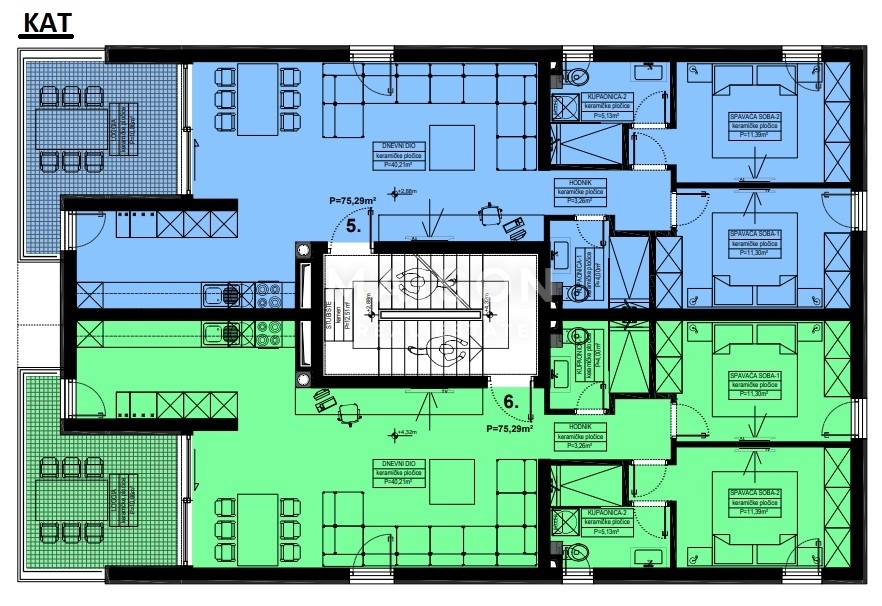 Stanovanje Mandre, Kolan, 90,30m2