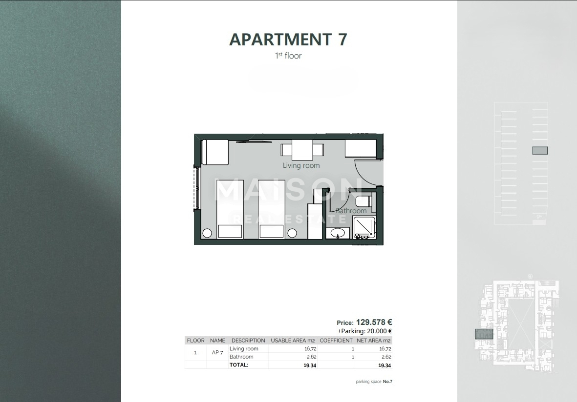 Stanovanje Crikvenica, 19,34m2