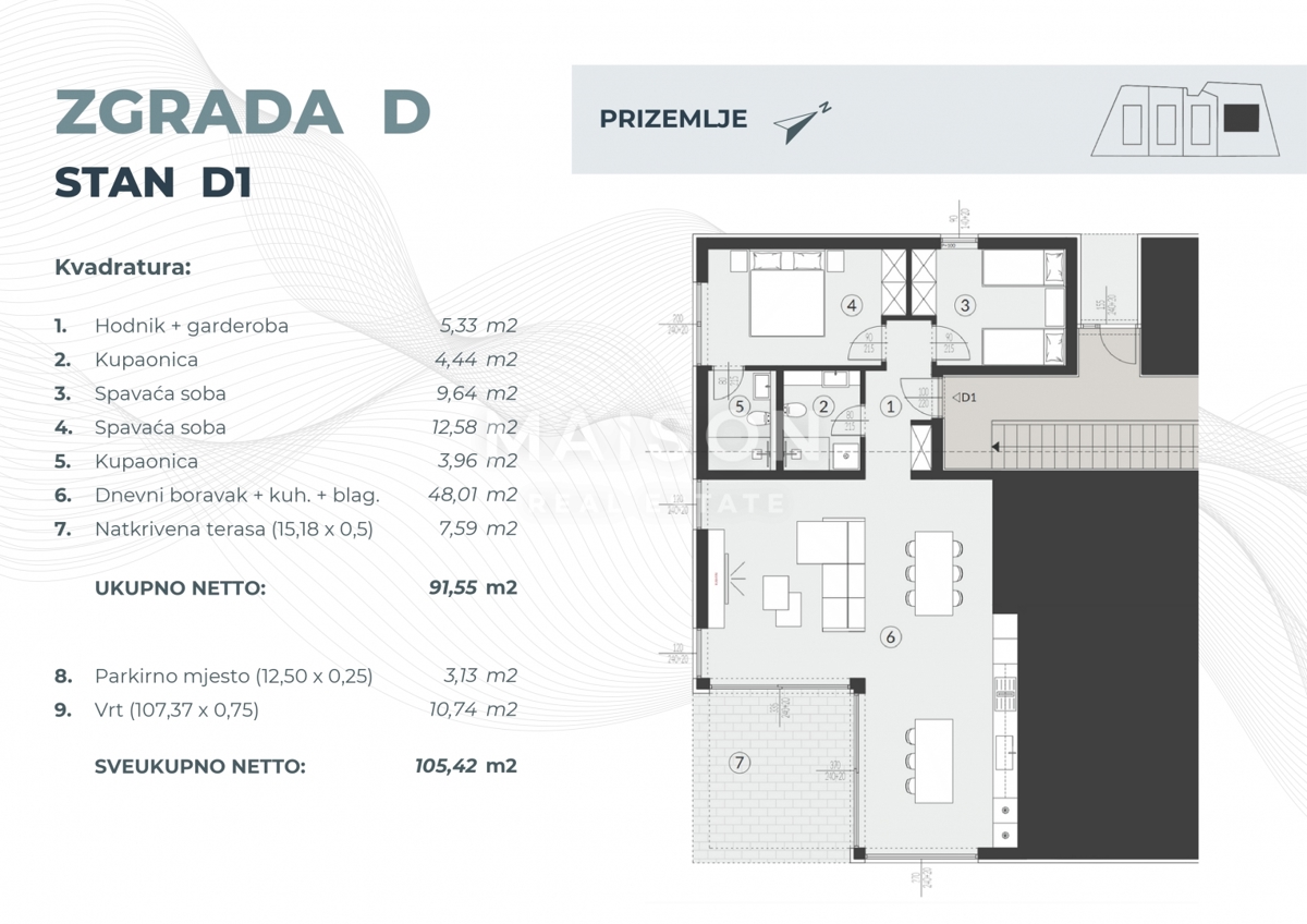 Stanovanje Fažana, 134,53m2