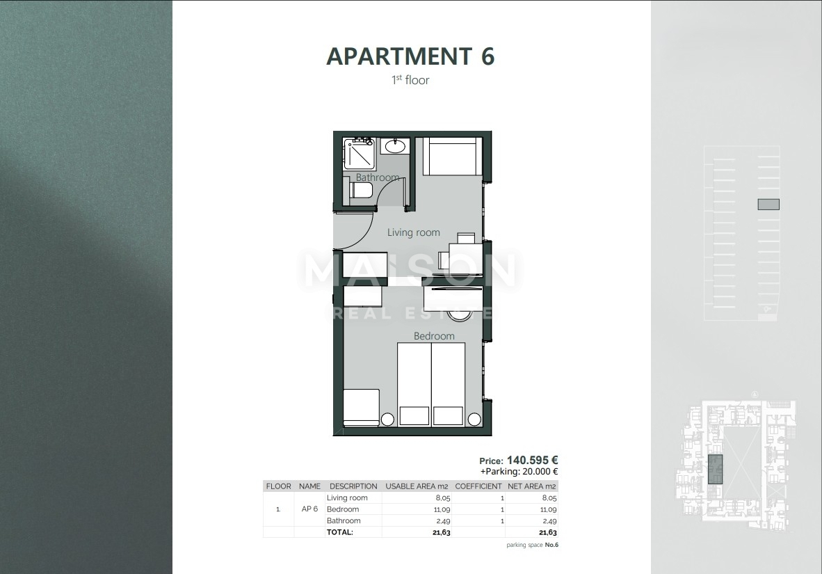 Stanovanje Crikvenica, 21,63m2