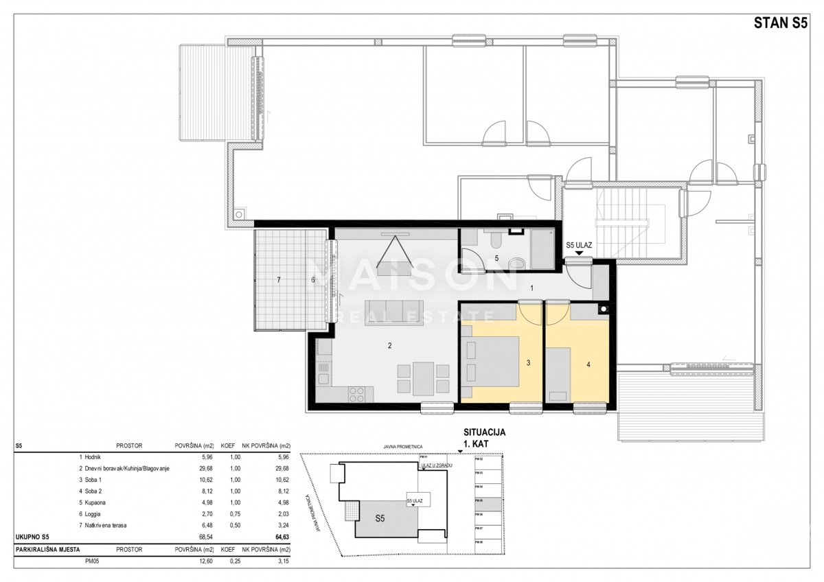 Stanovanje Mandre, Kolan, 64,63m2