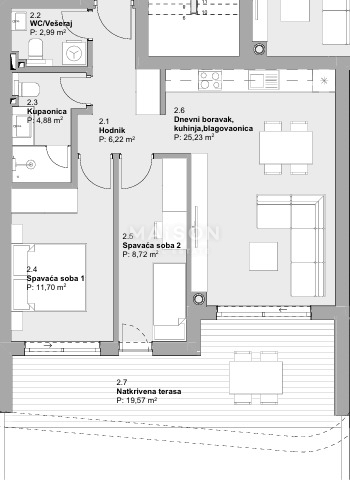 Stanovanje Vodice, 81,21m2